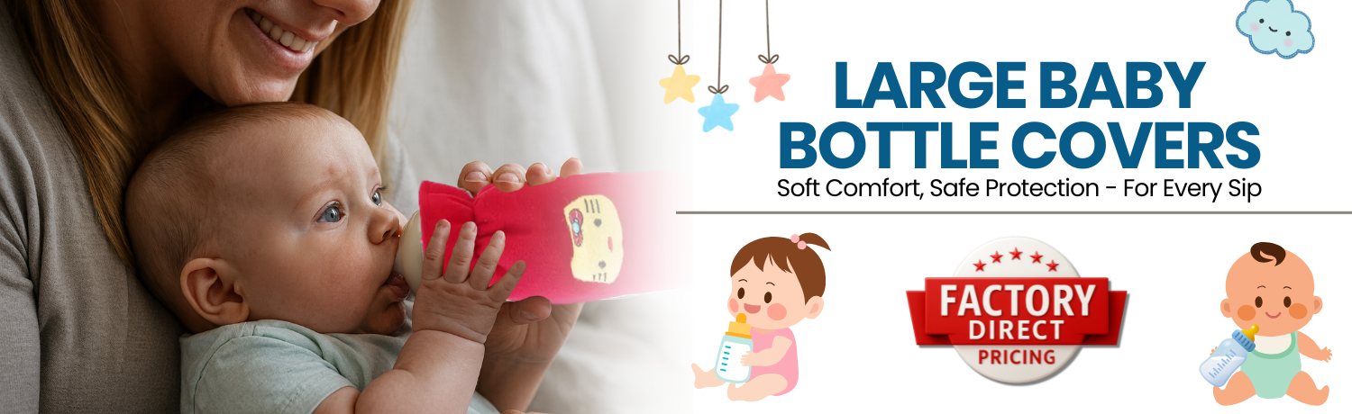Feeding Bottle Cover | Milk Bottle Cover | Glass Feeding Bottle with Silicone Cover (125ml, 150ml, 250ml) | Buy Insulated Bottle Covers Online