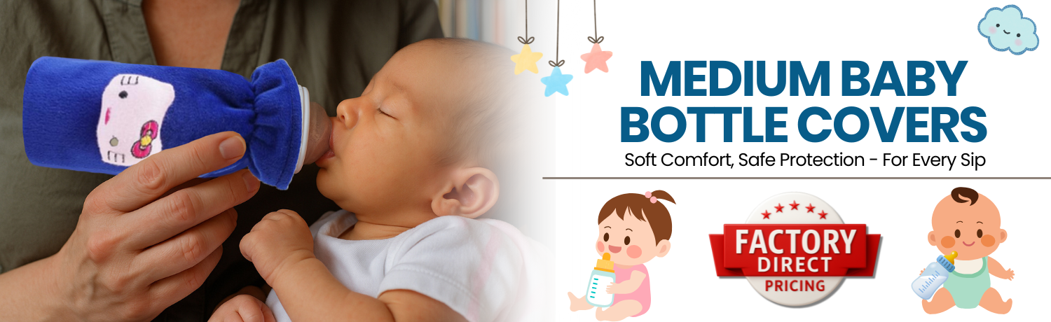 Feeding Bottle Cover | Milk Bottle Cover | Glass Feeding Bottle with Silicone Cover (125ml, 150ml, 250ml) | Buy Insulated Bottle Covers Online