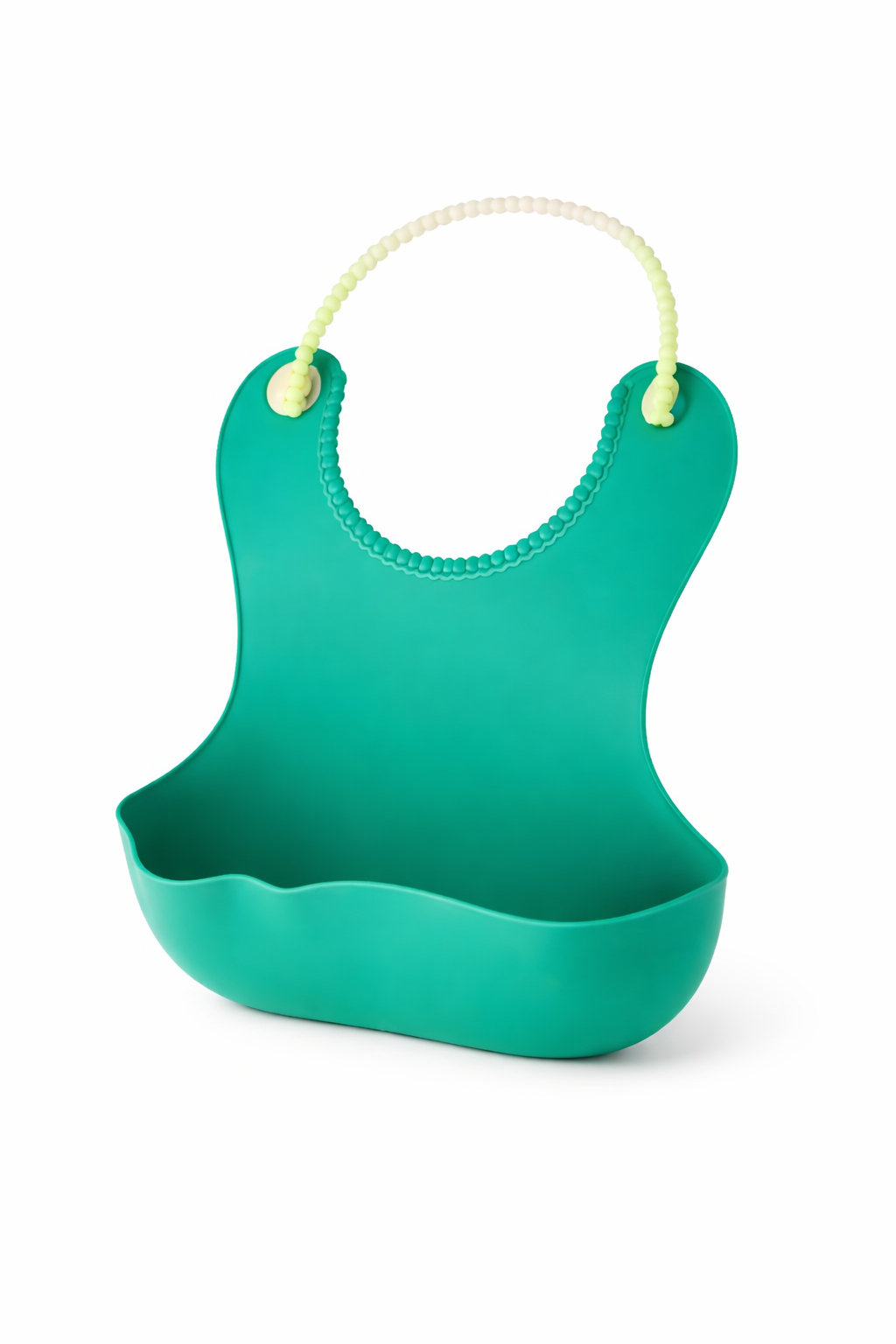 Baby Mealtime Bib for Infants and Toddlers – Silicone Base and Soft Cotton Layer, Washable Reusable, Quick Dry Absorbent Bib, Multicolor