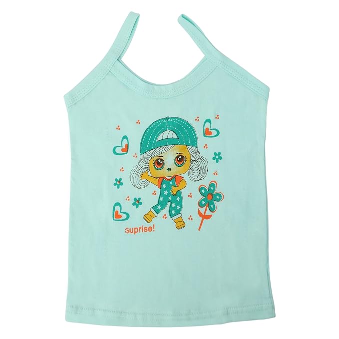 Breathable Cotton Baby Sleeveless Vest for Girls – Soft Printed Innerwear Camisole for Summer