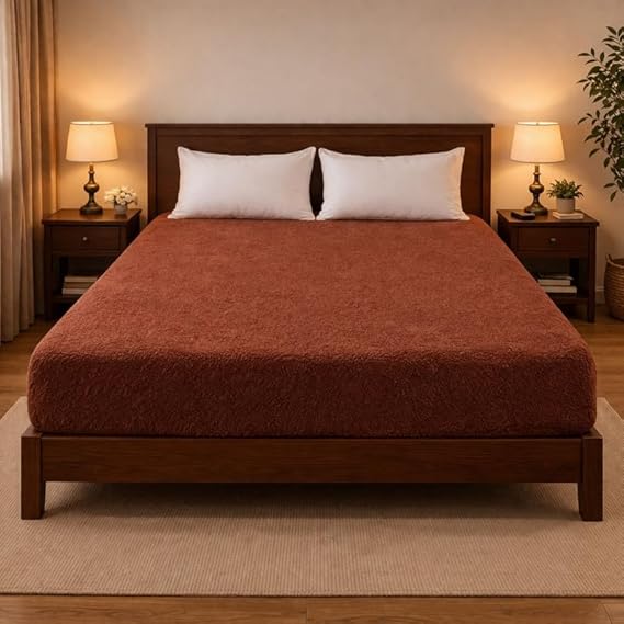 King Size Stretch Fit Mattress Protector with Water Resistant Layer, Soft Fabric and Elastic Hold Bed Cover