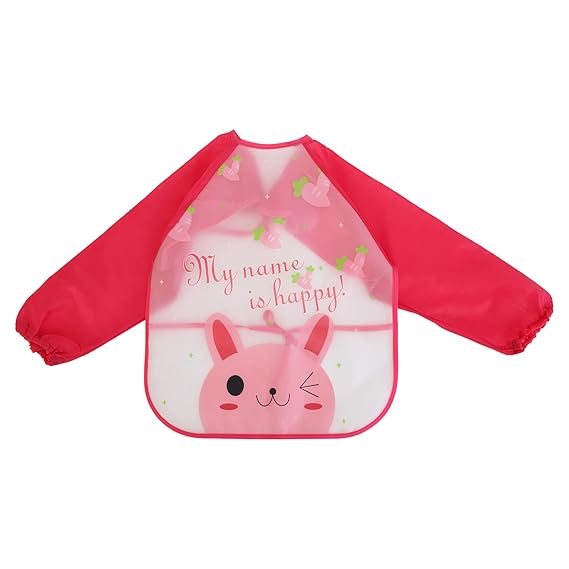 Baby Coverall Bib with Sleeves – Waterproof Feeding Smock for Infants, Reusable Protective Bib for Eating, Drawing and Daily Use, Comfortable Fit