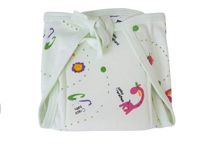 Breathable Cotton Baby Cloth Diaper with Soft Padding and Adjustable Tie-Up Langot for Infants