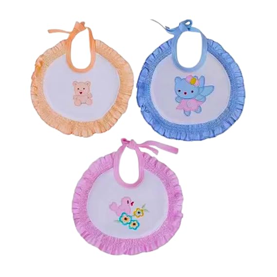 Baby Bibs for 0 to 12 Month Babies | Ultra Soft Skin Friendly Feeding Bibs Pack