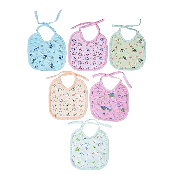 Soft Cotton Washable and Reusable Waterproof Feeding Bib Apron Style for Babies and Toddlers
