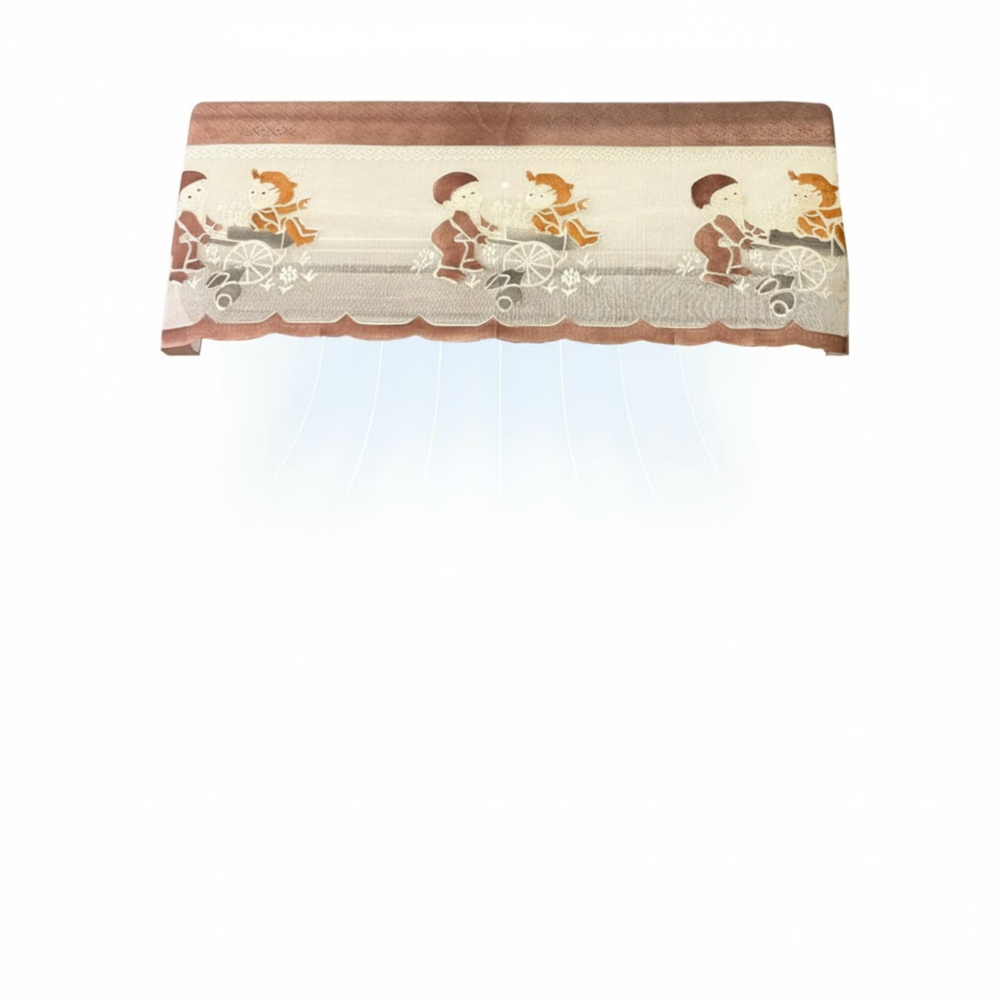 Cotton Net Split AC Cover for Indoor Unit | Premium Designer Dust Protection Summer Cover