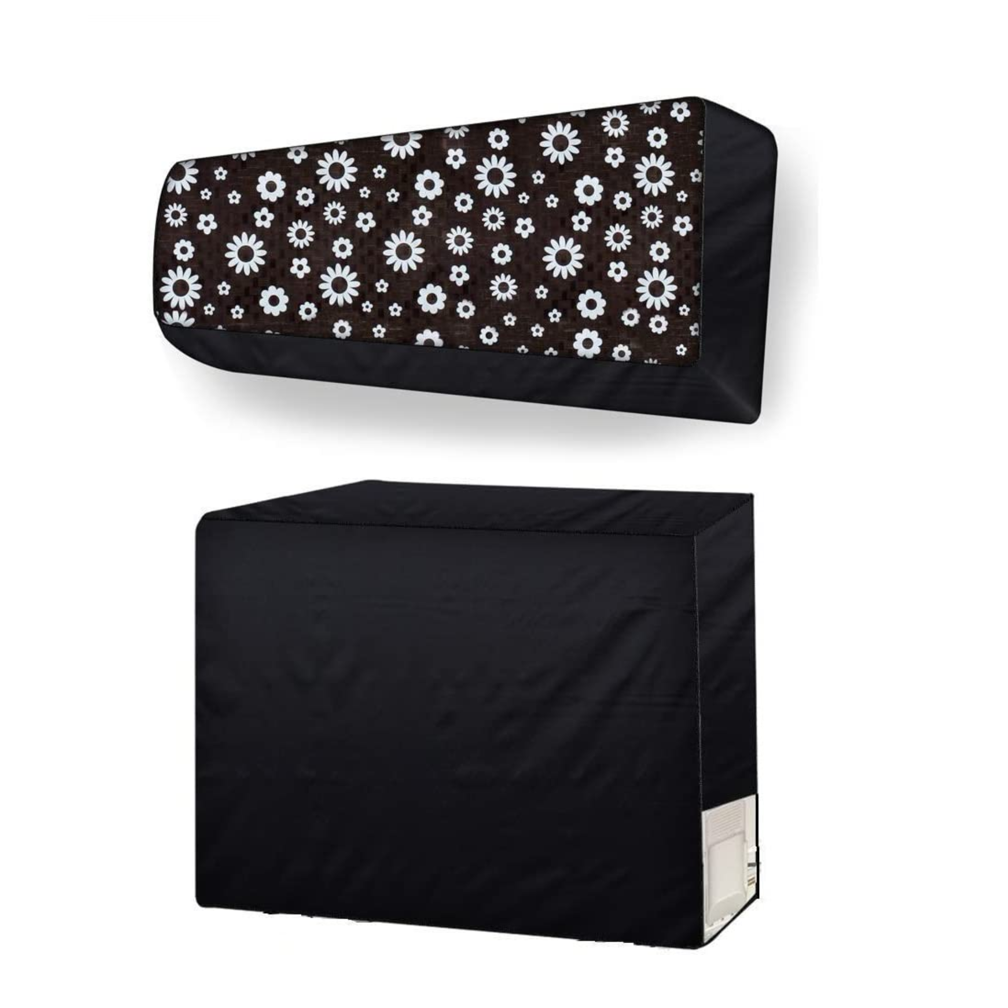 AC COVER SET	 Black White Flower_2 Ton 