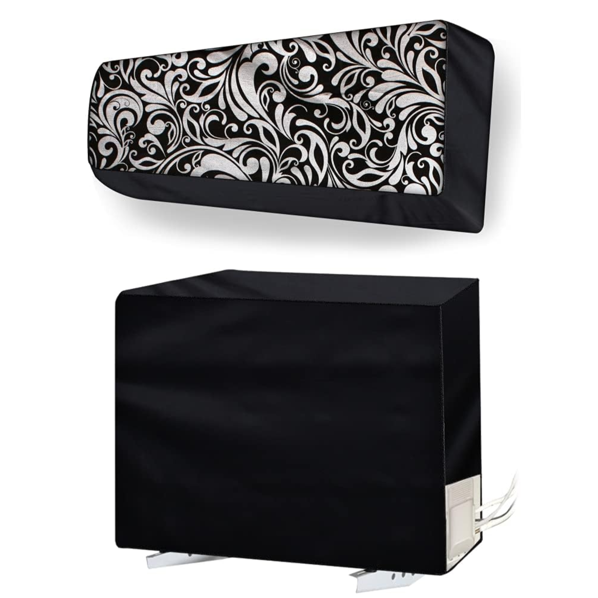 AC COVER SET	 Black leaves and flowers_2 Ton 