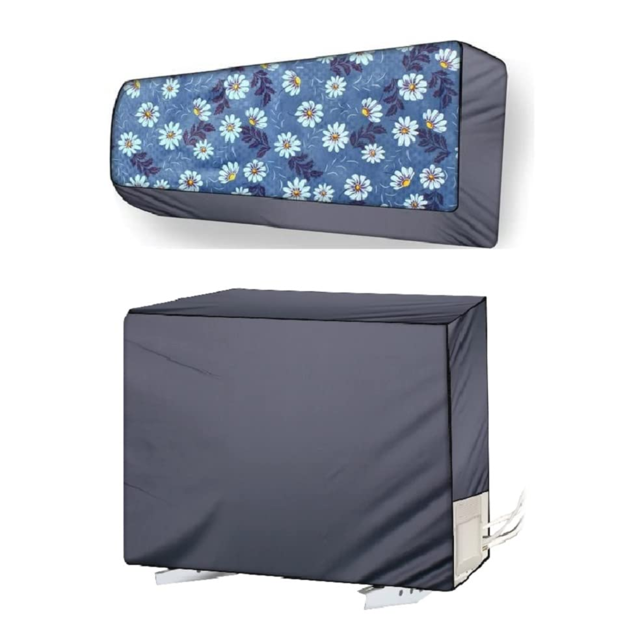 AC COVER SET	 Grey Blue White Flwer_2 Ton 