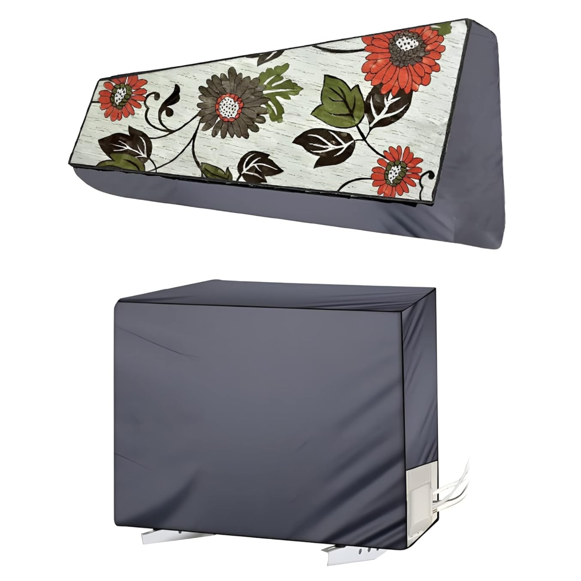 AC COVER SET	 Grey Leaf Flower_2 Ton 