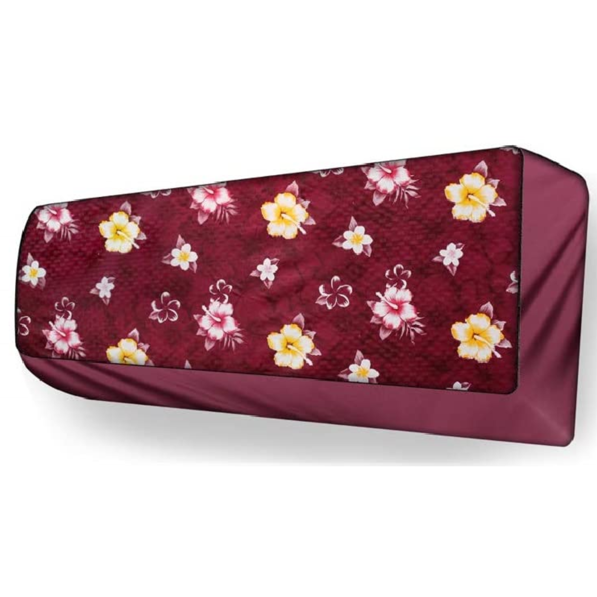 Ac Cover Indoor	 Maroon Flower_1.5 Ton 