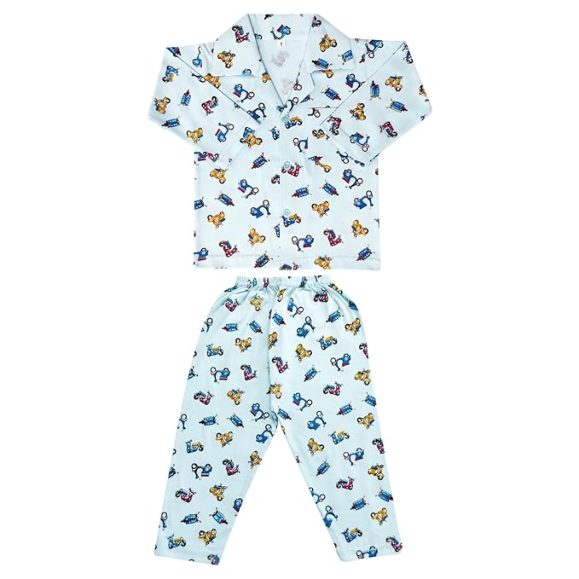 Hosiery Cotton Night Suit  Blue_S2 12-24 M 