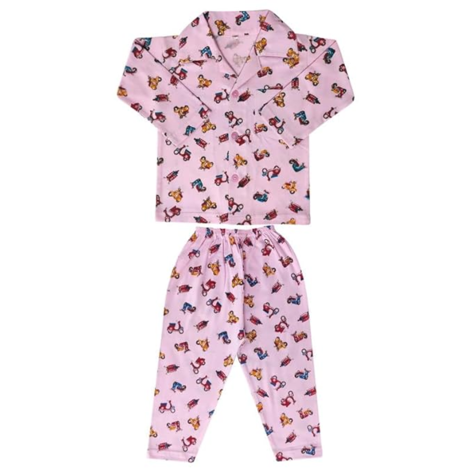 Hosiery Cotton Night Suit  LightPink_S6 5-6 Y 