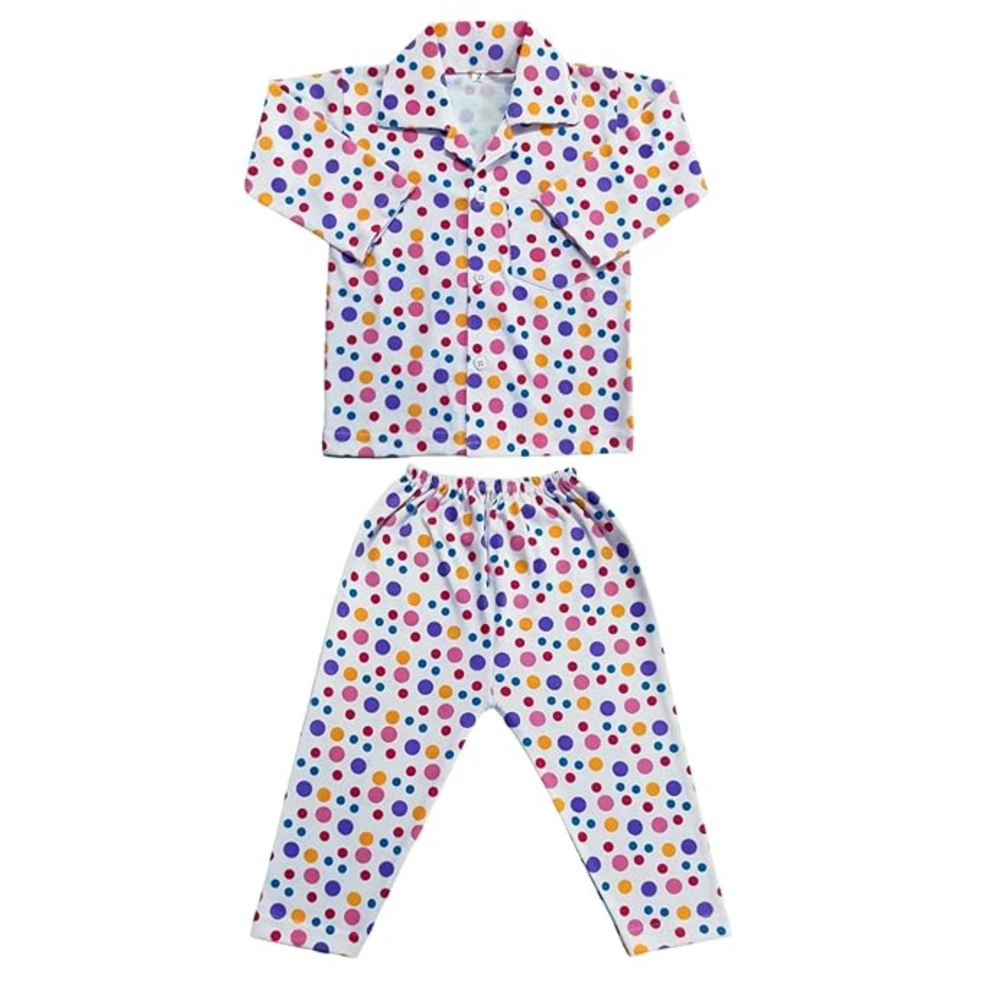 Hosiery Cotton Night Suit  Multi Dot_S5 4-5 Y 