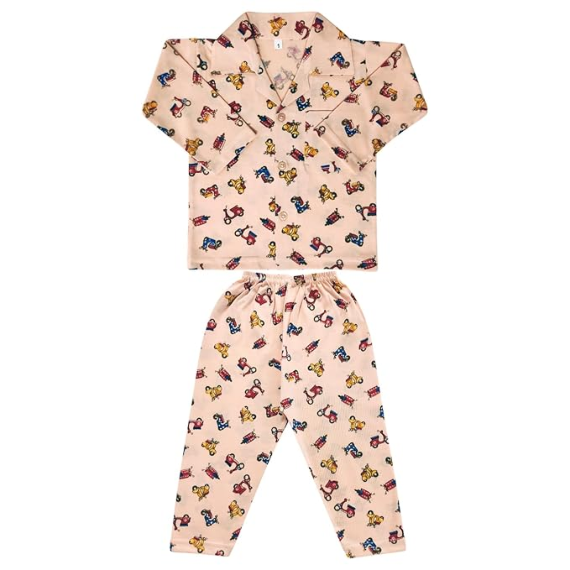Hosiery Cotton Night Suit  Peach_S2 12-24 M 