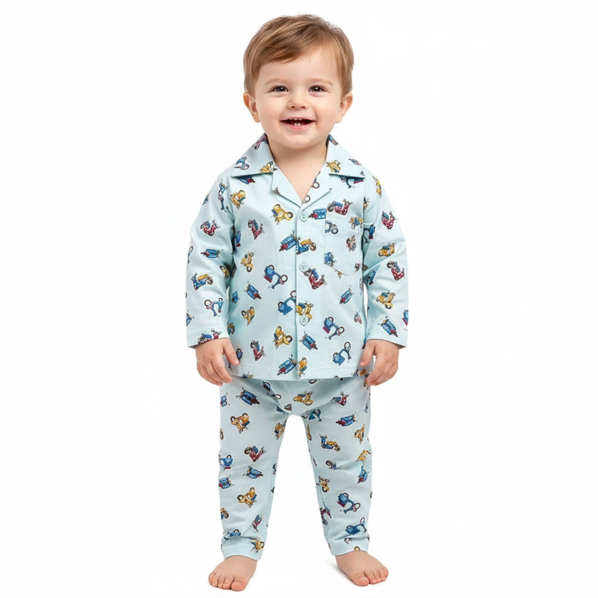 Hosiery Cotton Night Suit for Baby Boys & Girls | Full Sleeve Top & Pajama Set