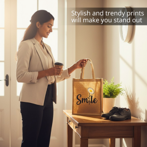 sustainable jute grocery bag