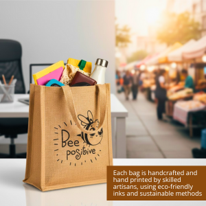 handmade jute tote bag