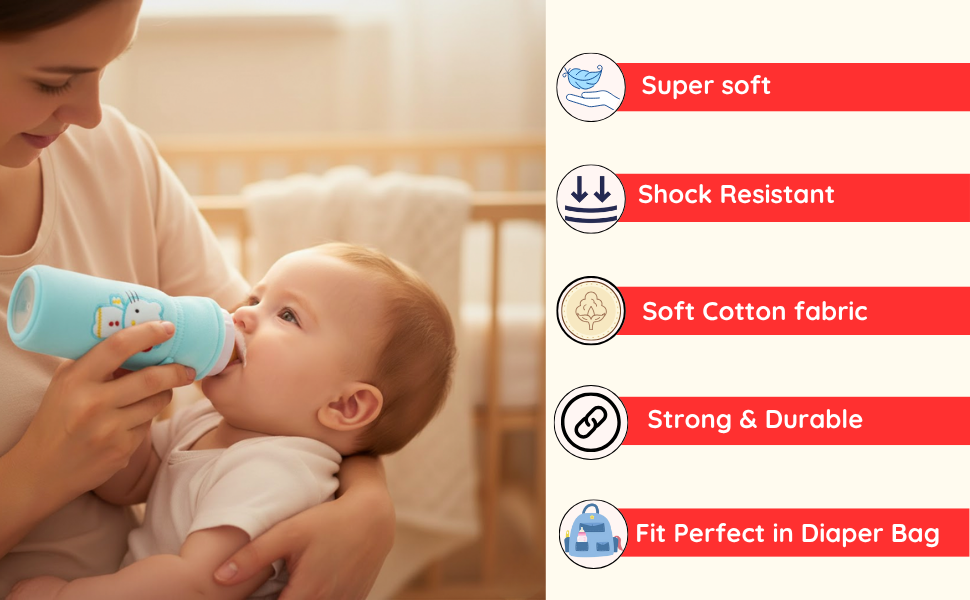 tote style cotton bottle cover with embroidery