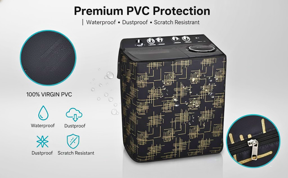 semi automatic washing machine cover pvc waterproof