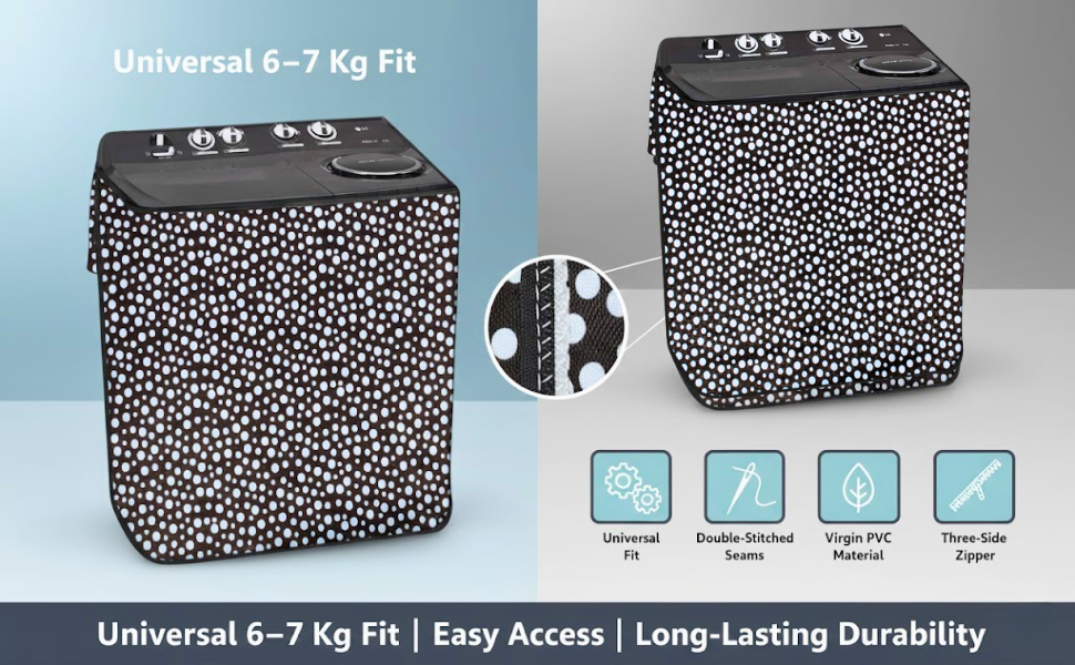 dustproof semi auto washing machine cover