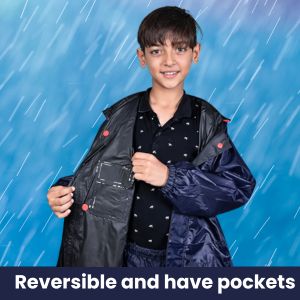 boys rain jacket waterproof hooded design