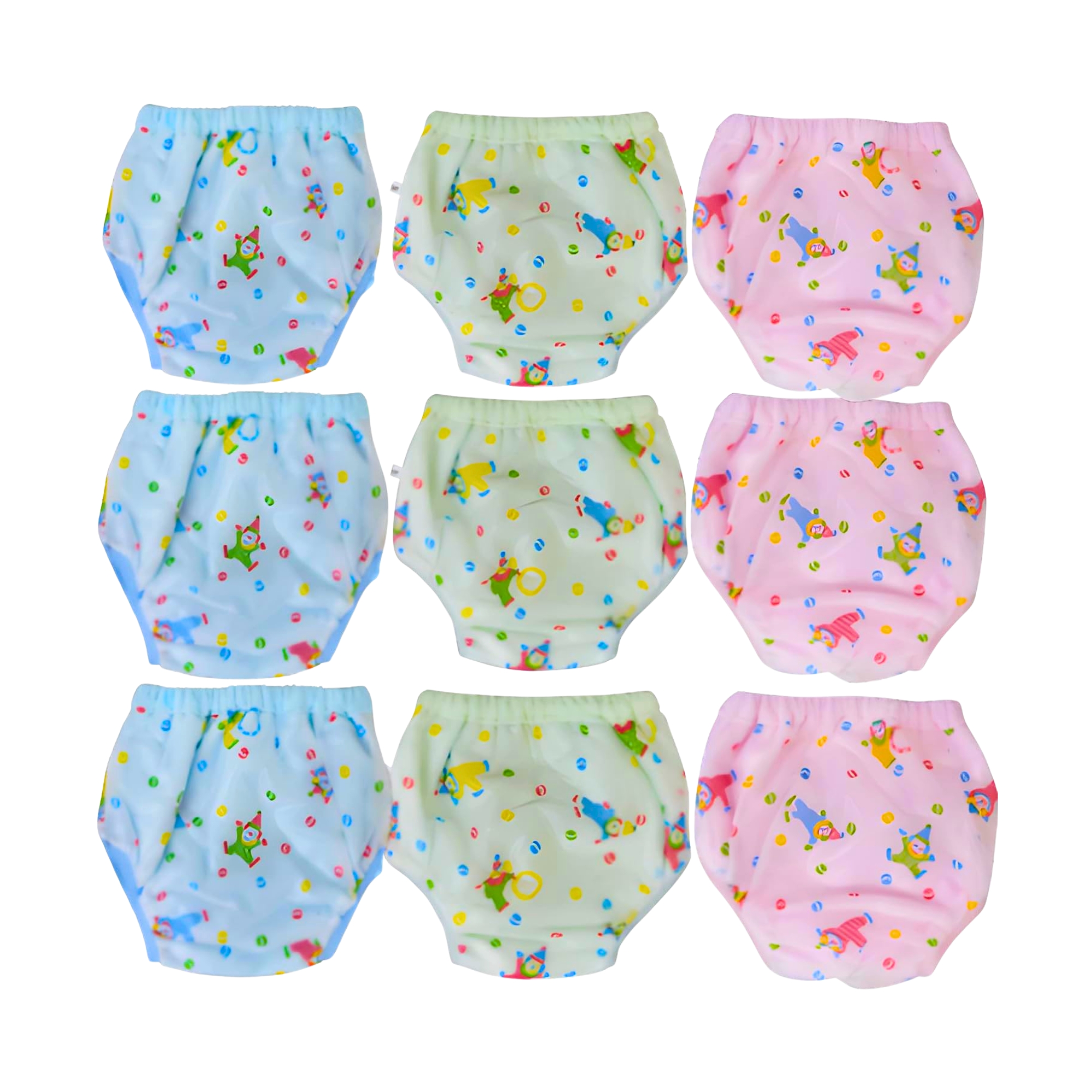 Green , Pink , Blue - 9 PCs