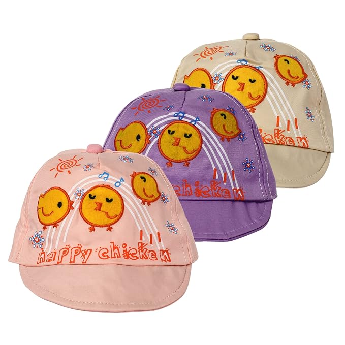 Cute Baby Cotton Sun Hat with UV Protection and Breathable Design for Summer Outdoor Use (6-12 Months)