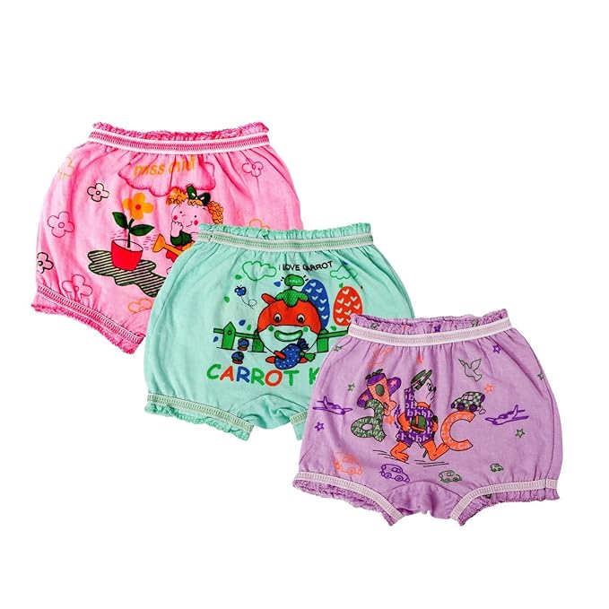 Soft Cotton Baby Printed Bloomer Underwear for Boys and Girls, Breathable Multicolor Innerwear