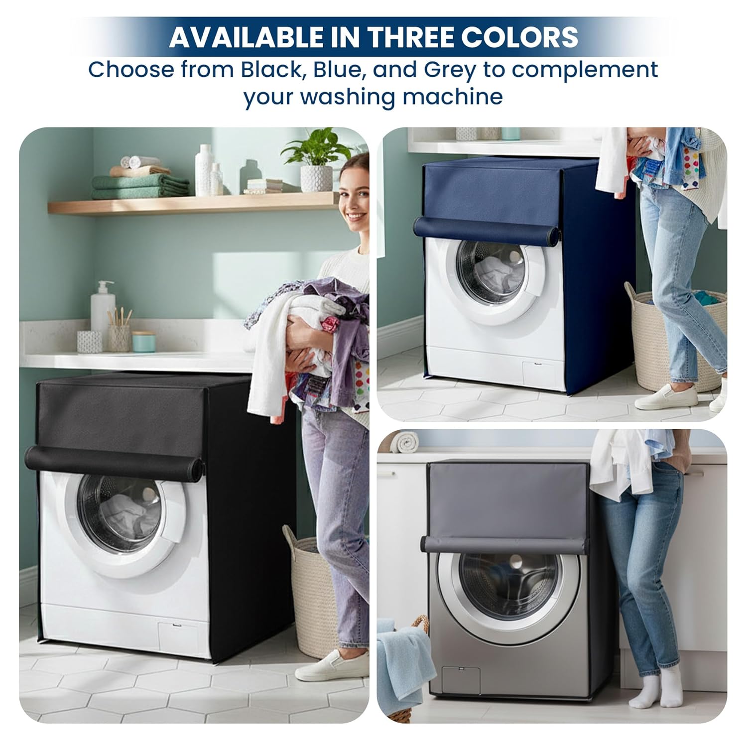 Matty Fabric Front Load Washing Machine Cover for Daily Appliance Protection