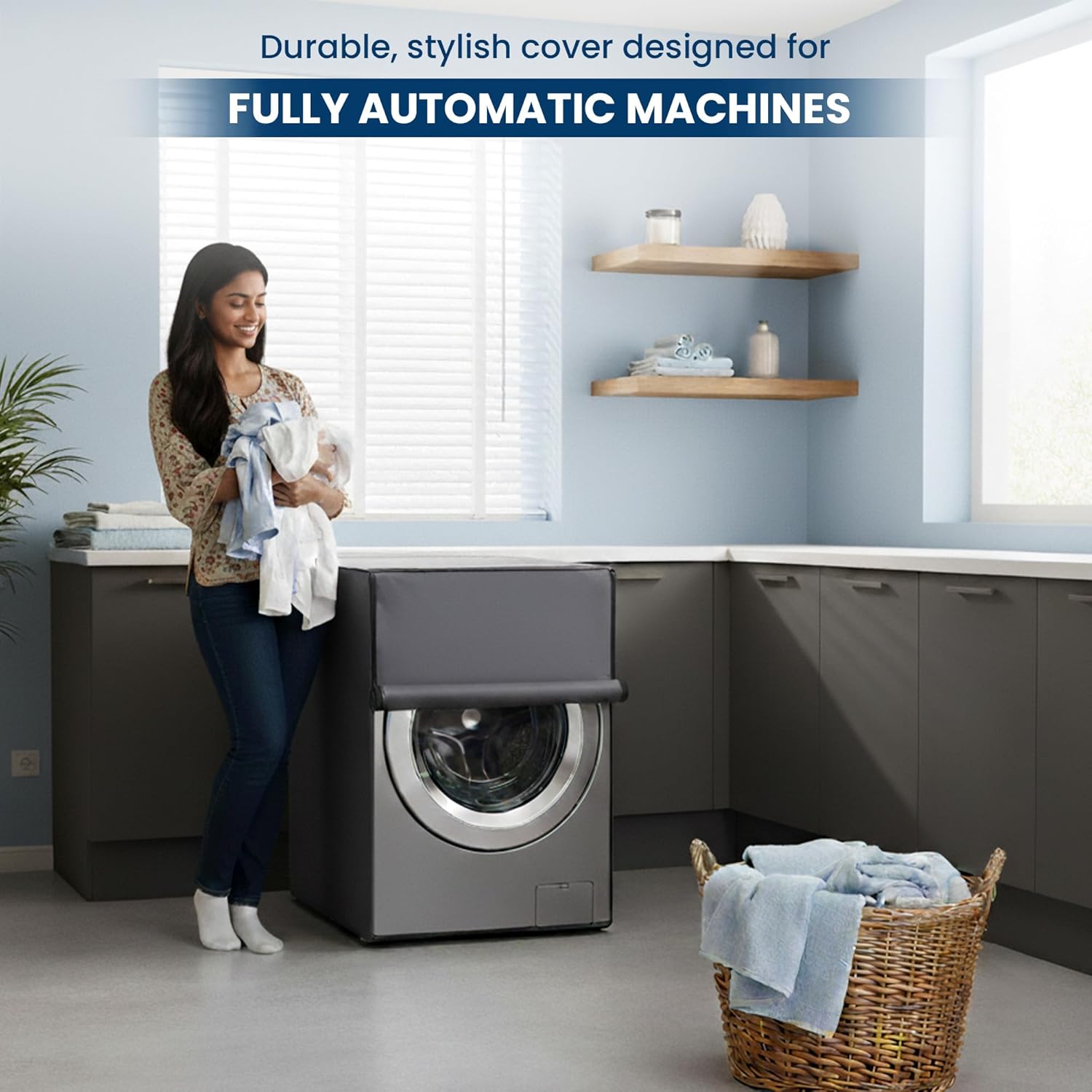 Protective Matty Fabric Cover for Front Load Washing Machines