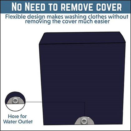 Blue Matty Fabric Cover for Semi Automatic Top Load Washing Machine Waterproof Dust Protection