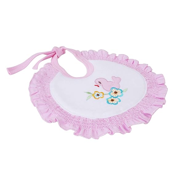 Soft Cotton Washable Reusable Baby Feeding Bib Apron Style Highly Absorbent for Infants Toddlers