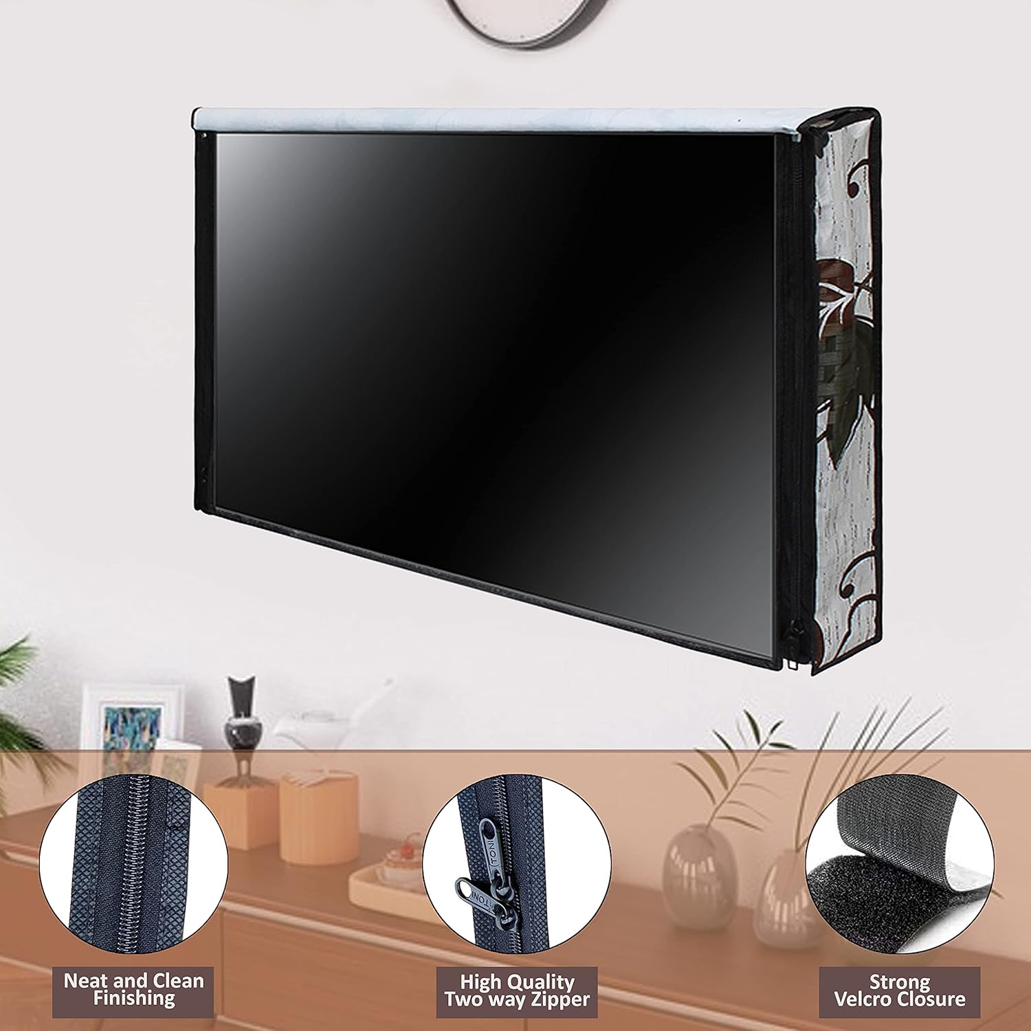 LED TV Cover with Attractive Digital Prints, Dustproof and Water Resistant LCD and Monitor Cover