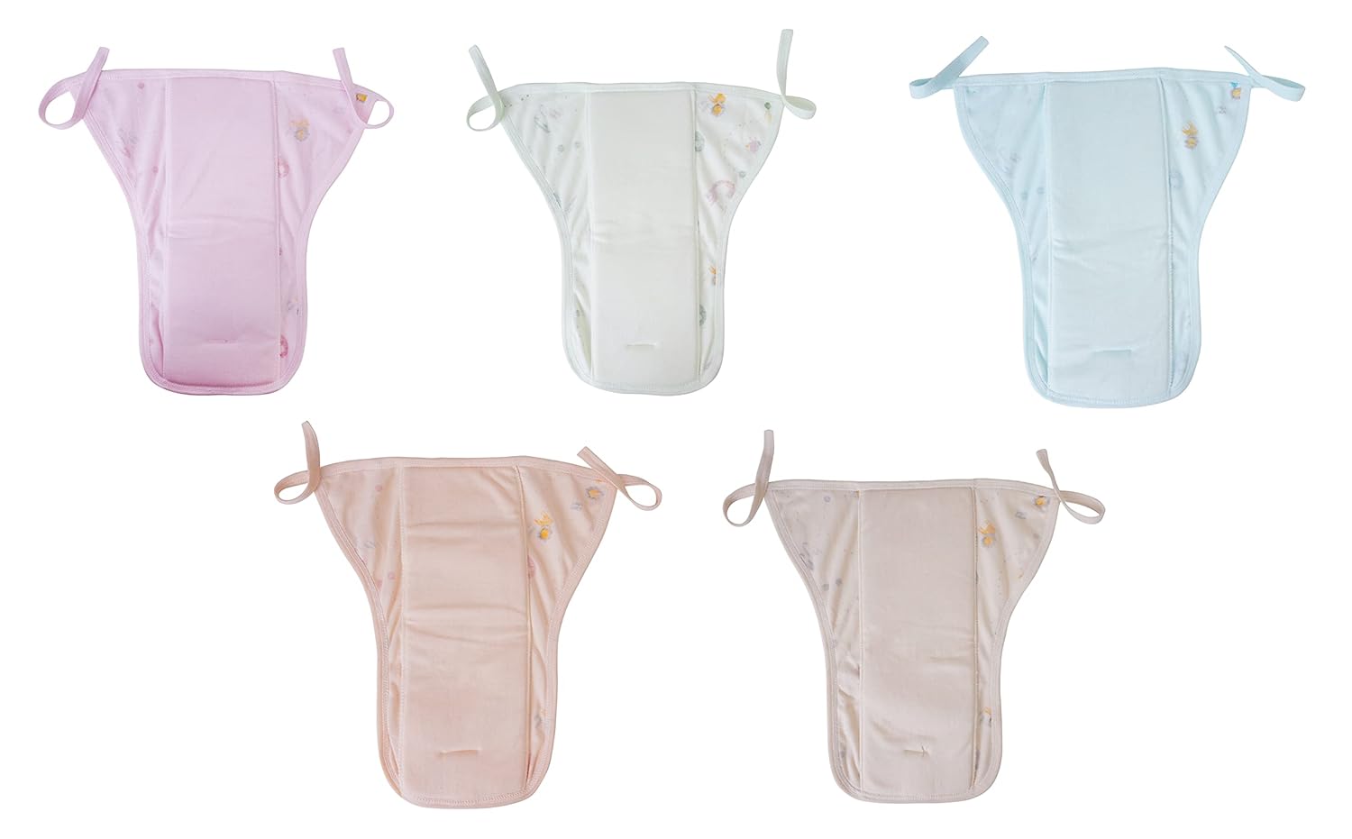 Breathable Cotton Baby Cloth Diaper with Soft Padding and Adjustable Tie-Up Langot for Infants