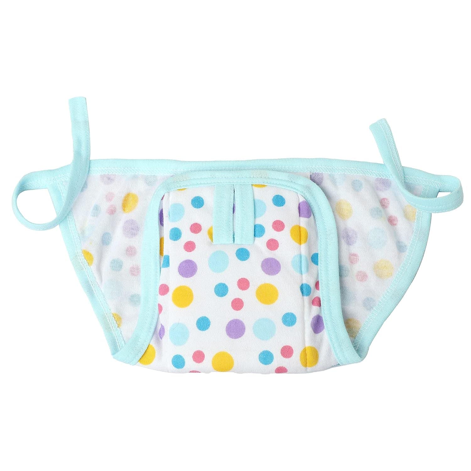 Breathable Cotton Baby Cloth Diaper with Soft Padding and Adjustable Tie-Up Langot for Infants