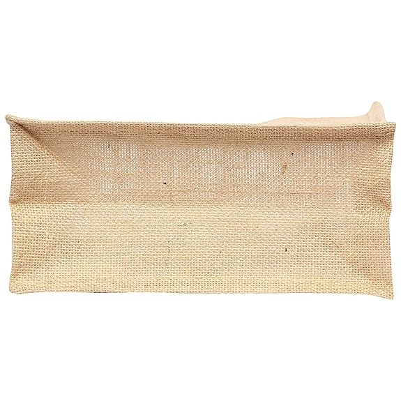 Jute Lunch Bag with Zip for Office and School
