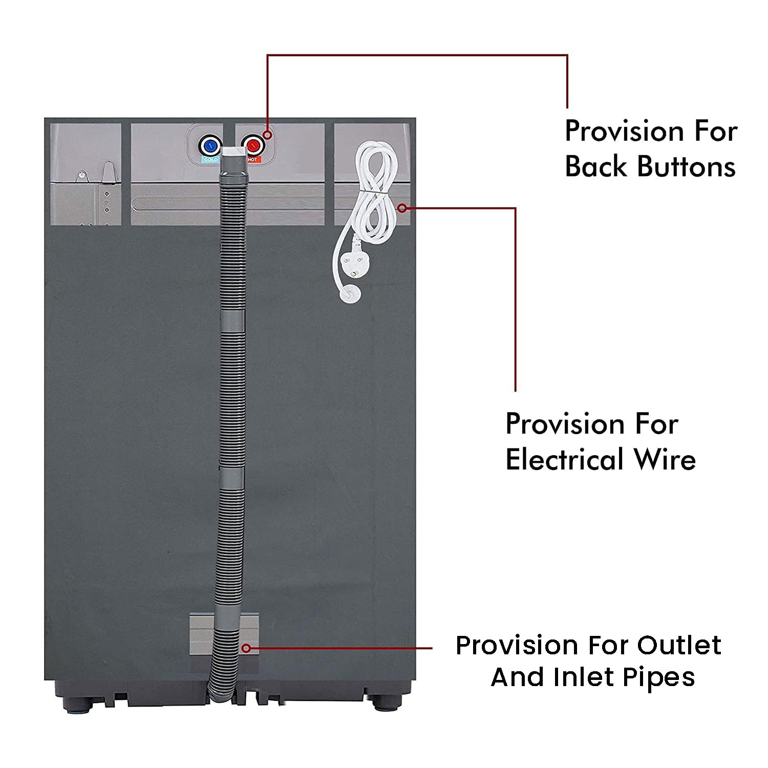 Matty Fabric Cover for Top Load Washing Machine with Long Lasting Protection