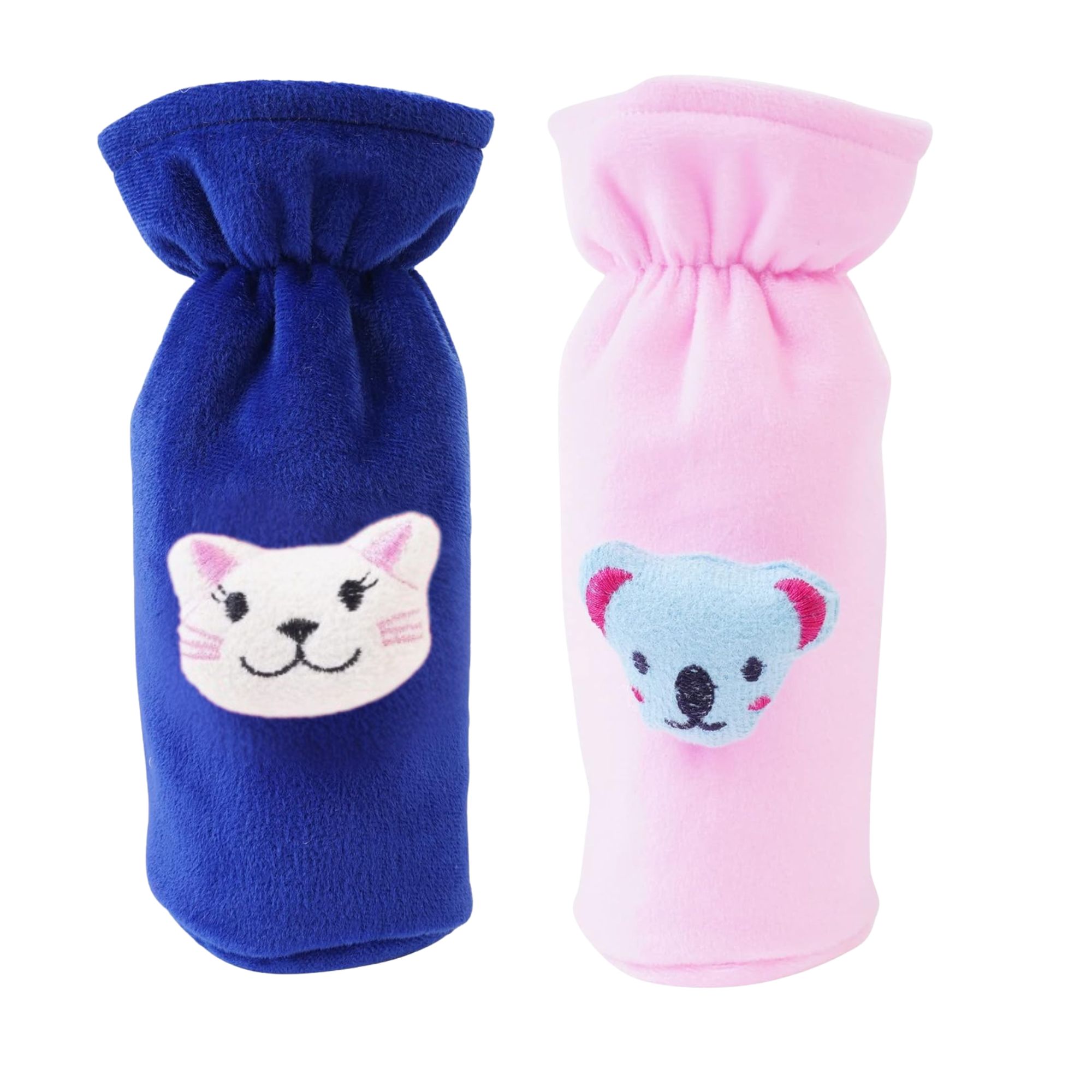 Soft Plush Stretchable Baby Feeding Bottle Cover 130-250 Ml Baby Milk Bottle Cover Pack of 2