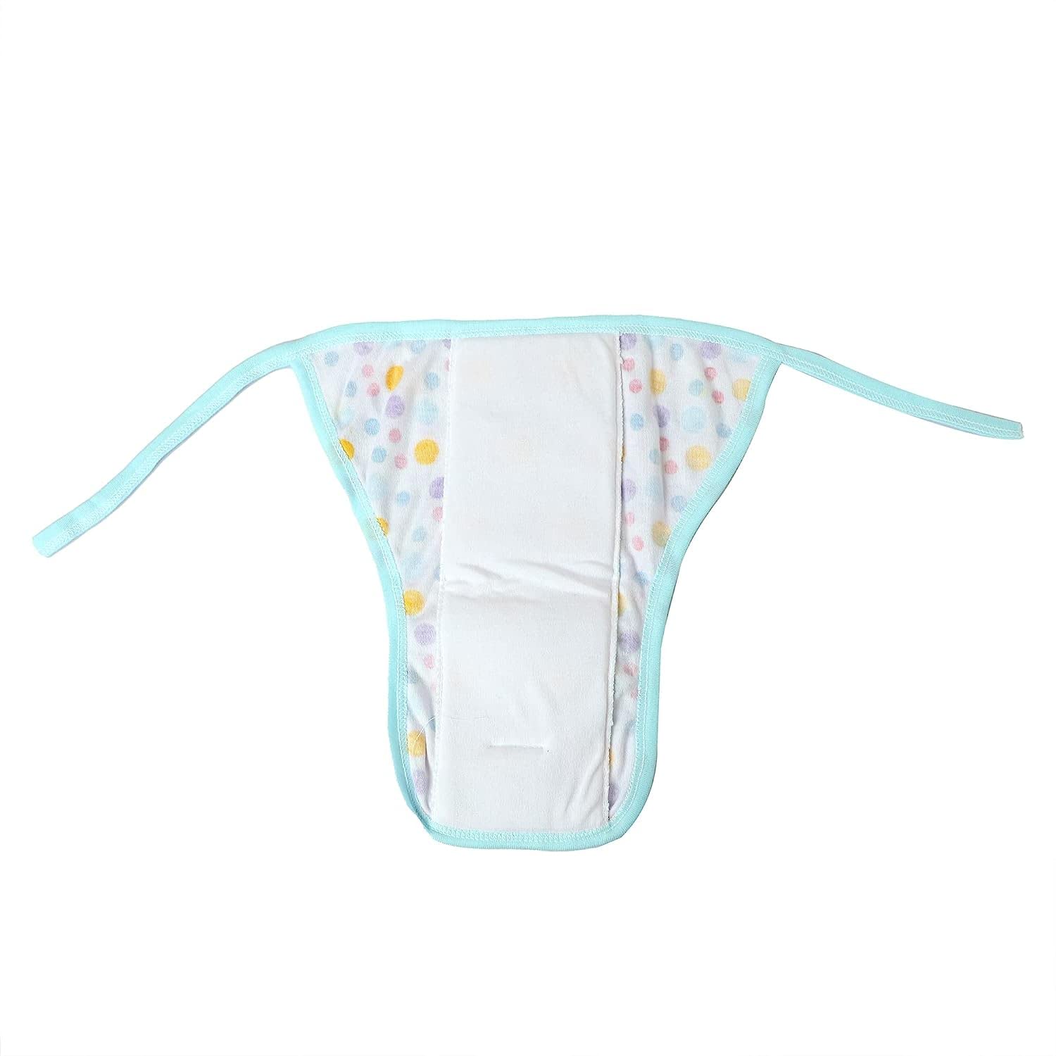 Breathable Cotton Baby Cloth Diaper with Soft Padding and Adjustable Tie-Up Langot for Infants
