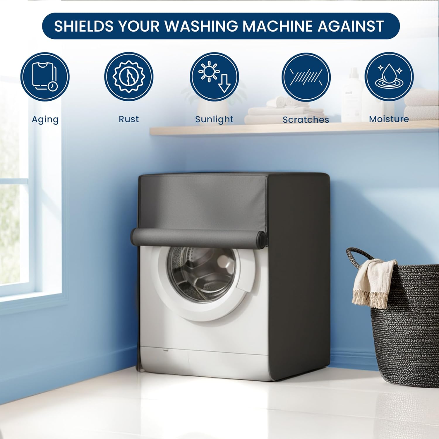 Protective Matty Fabric Cover for Front Load Washing Machines