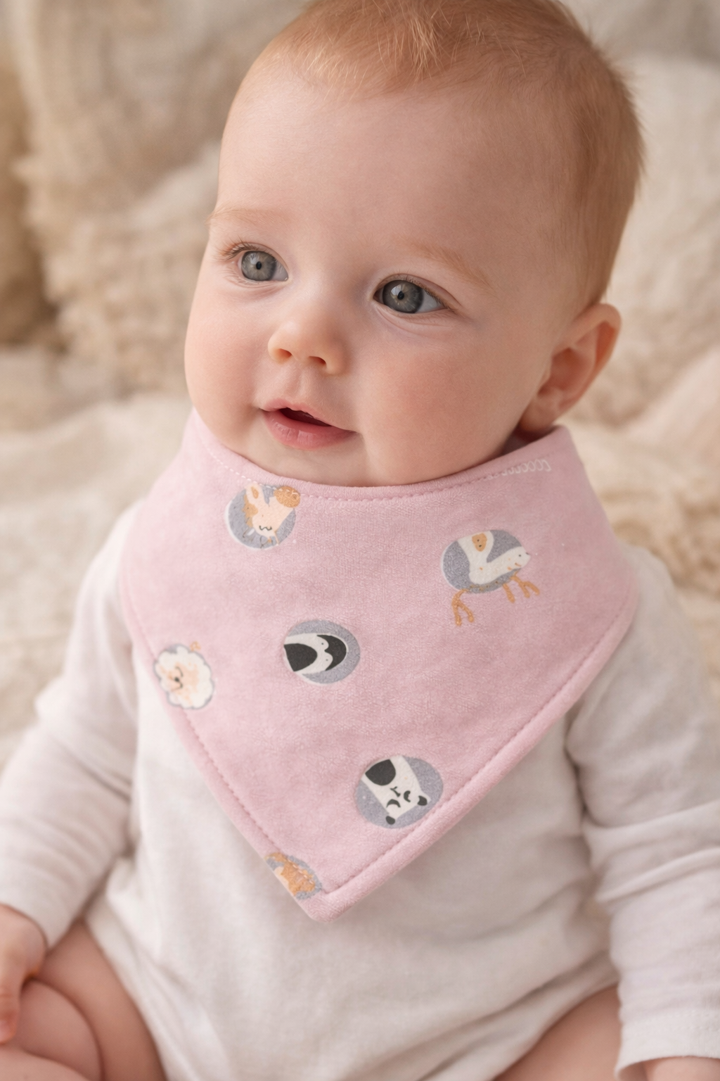 Premium Baby Feeding Bibs in Soft Cotton Bandana Style with Adjustable Buttons for Infants