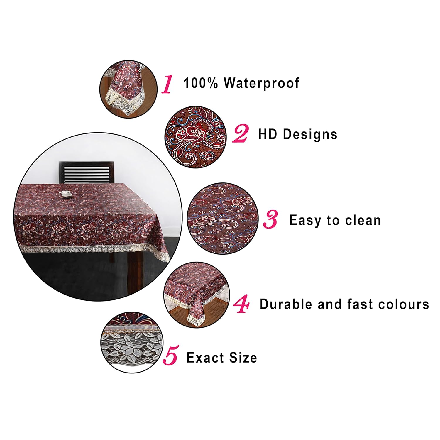 High Strength PVC Rectangular Table Mat for Dining Table Surface Protection