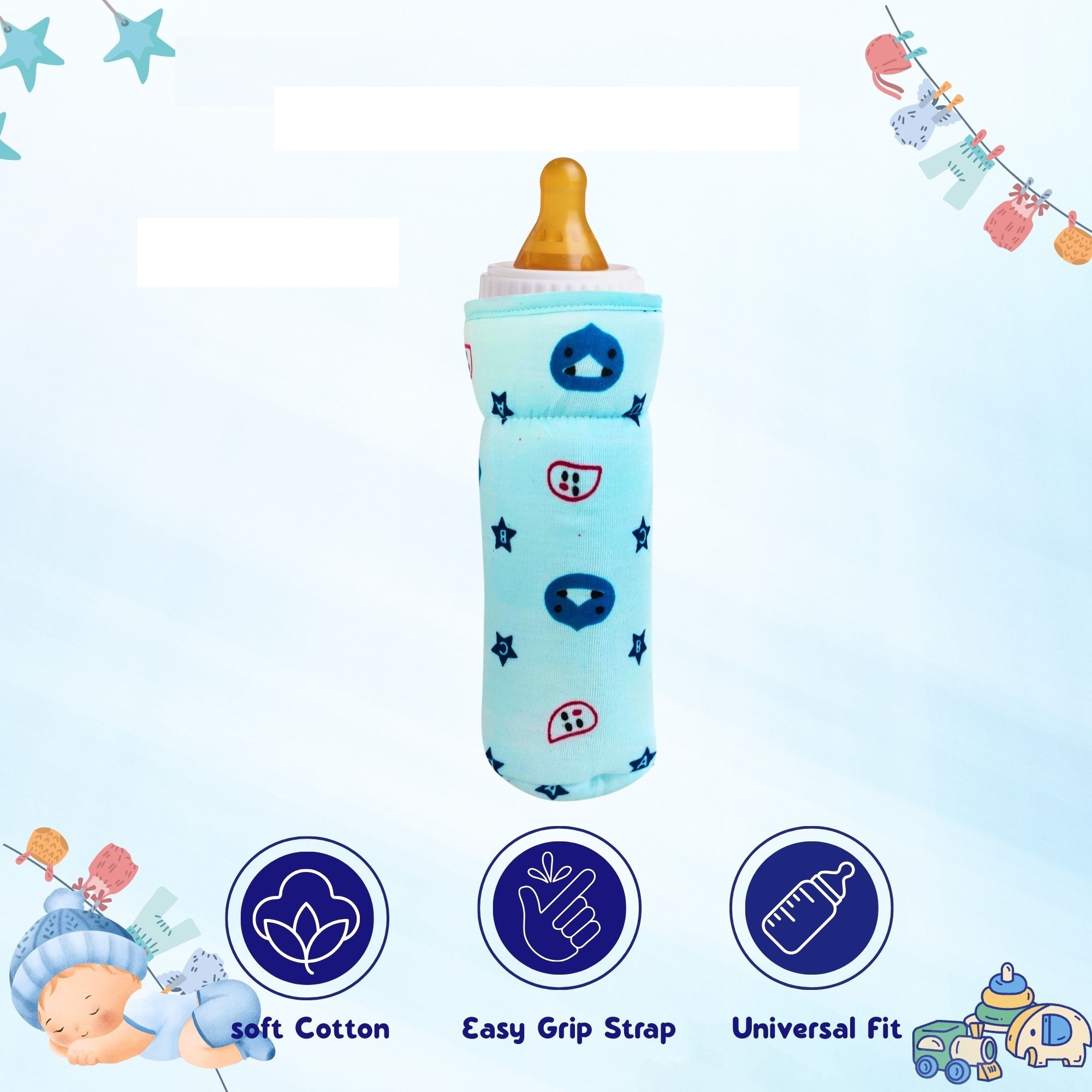 Soft Cotton Baby Feeding Bottle Cover