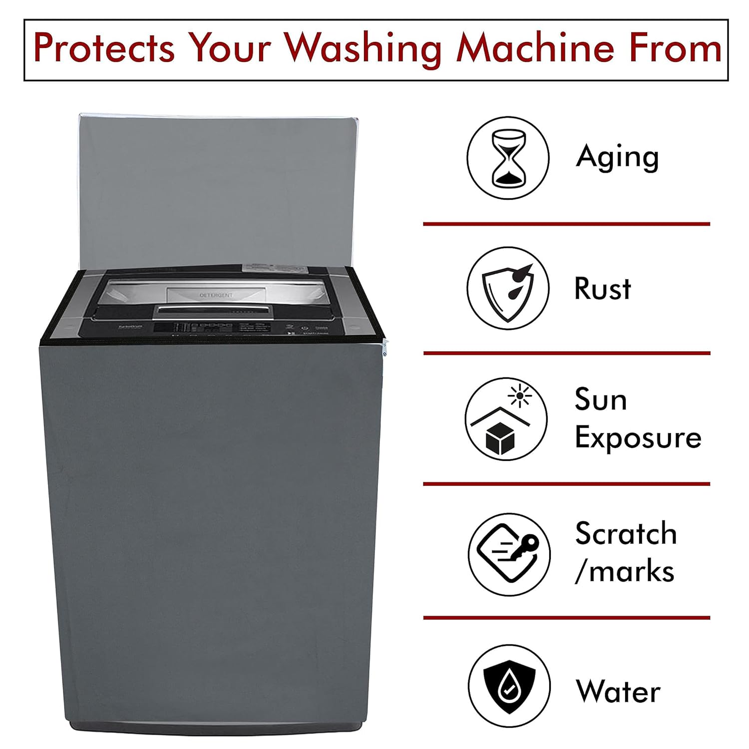 Matty Fabric Cover for Top Load Washing Machine with Long Lasting Protection