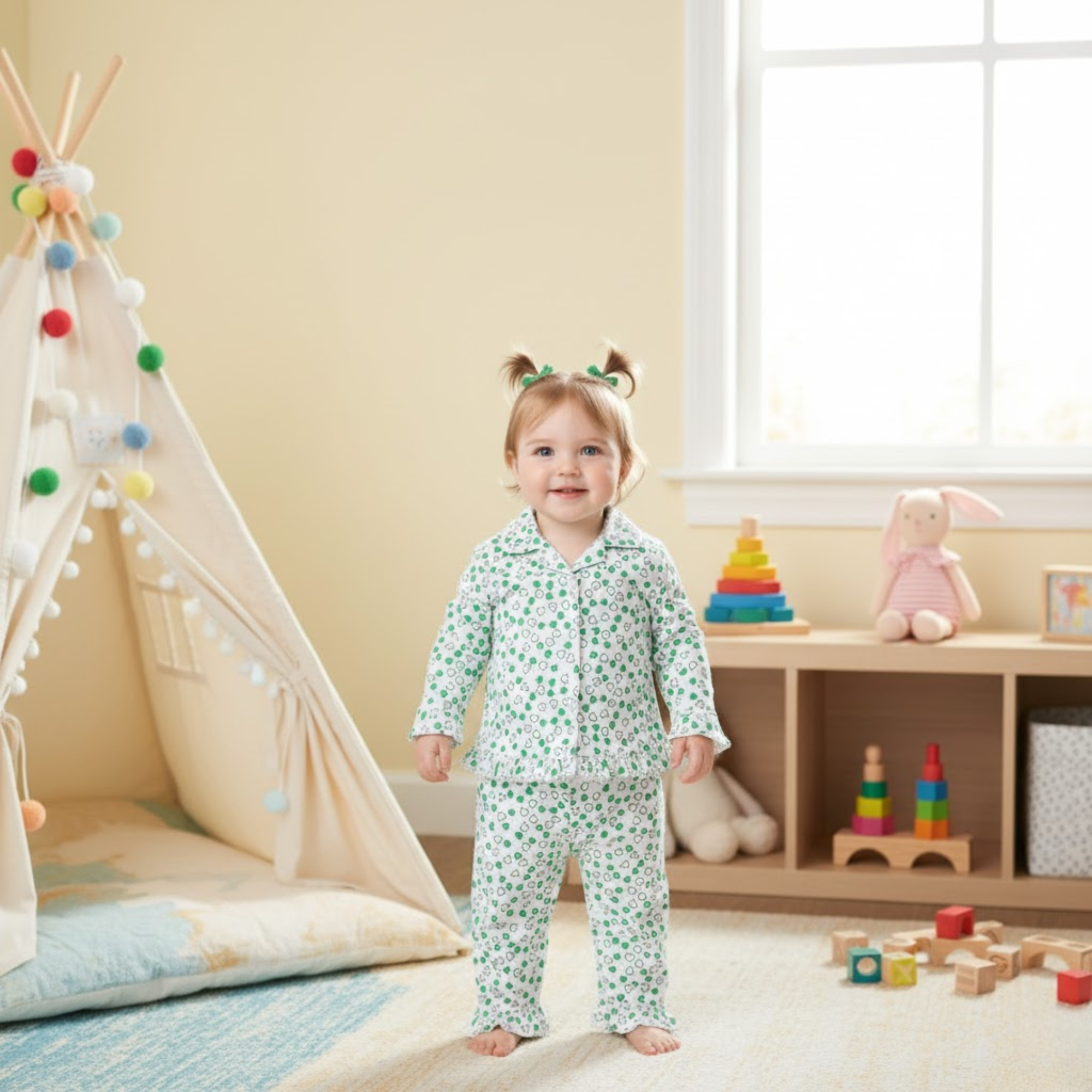 Baby Cotton Full Sleeve Night Suit Set