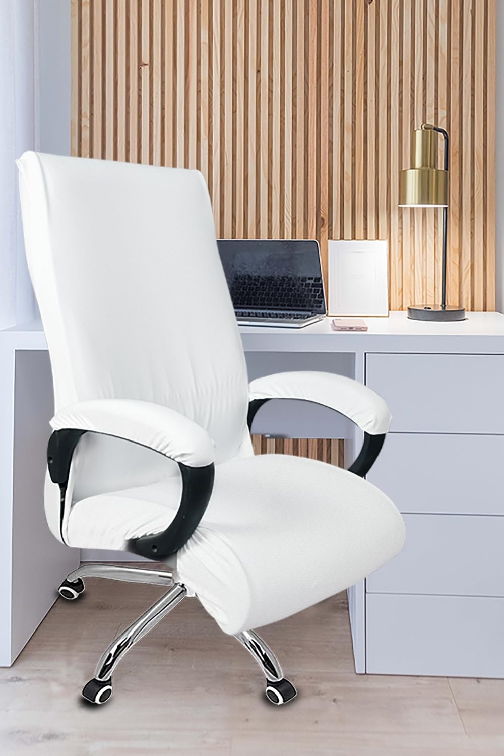 Executive Boss Chair Cover with Armrest Covers and Seater Office Chair Protector Set