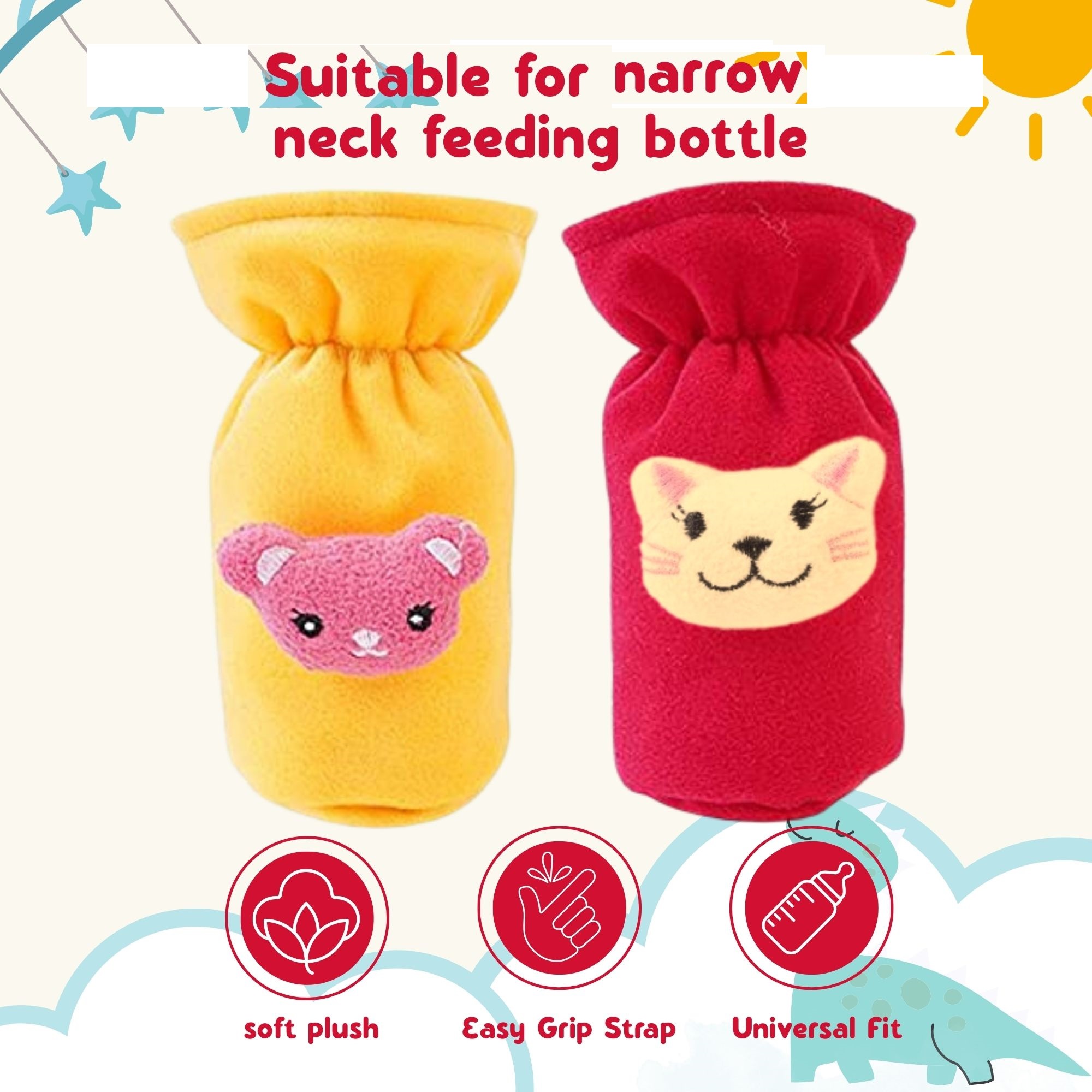 Soft Plush Baby Bottle Cover