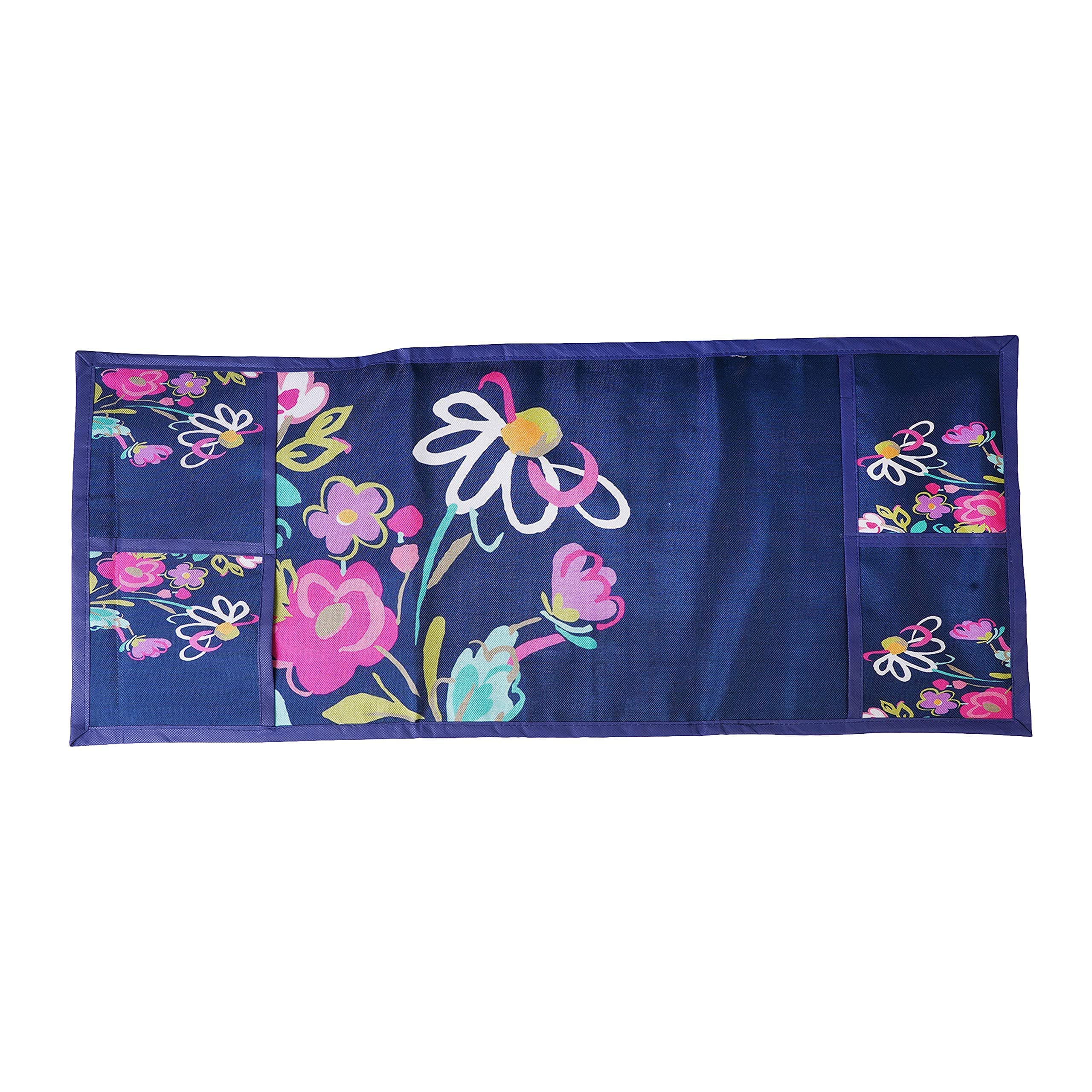 Microwave Jute Oven Top Cover with 4 Utility Pockets | Dustproof and Water Resistant 