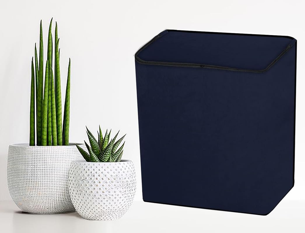 Blue Matty Fabric Semi Automatic Washing Machine Top Load Cover Waterproof Anti Dust Durable